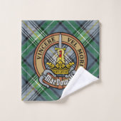 Clan MacDowall Crest sur Tartan (Gant de toilette)