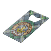 Clan MacDowall Crest sur Tartan (Devant Angle)