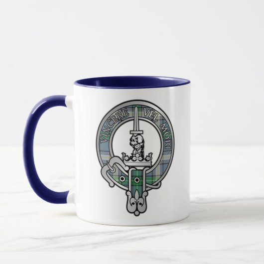 Clan MacDowall Crest & Tartan Mug (Gauche)