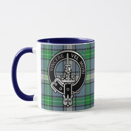 Clan MacDowall Crest & Tartan Mug (Gauche)