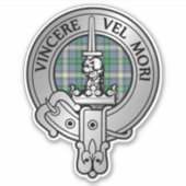 Clan MacDowall Crest & Tartan Sticker (Voorkant)