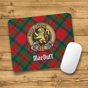 Clan MacDuff Crest boven tartan muismat