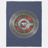 Clan MacDuff Crest & Tartan Knot Fleece Deken (Voorkant)