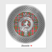 Clan MacDuff Crest & Tartan Knot Sticker (Vel)
