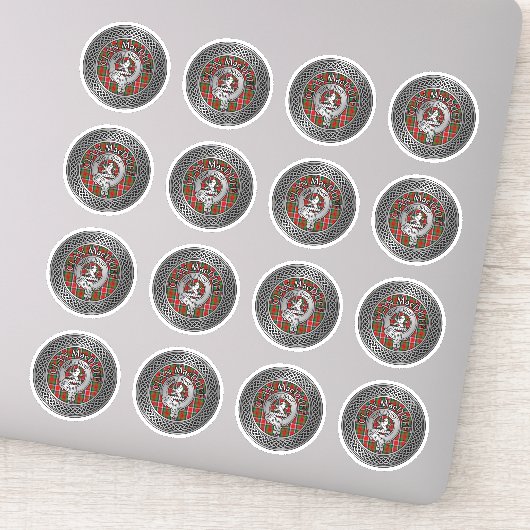 Clan MacDuff Crest & Tartan Knot Sticker (Detail)