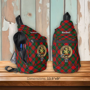 Clan MacDuff Wapen over Tartan Sling Bag