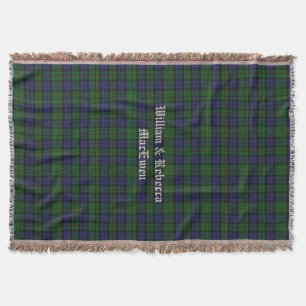 Clan MacEwen Tartan Plaid Custom Throw Blanket Deken