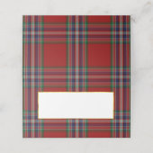 Clan MacFarlane bruiloft gevouwen plaats kaart (Buitenkant ongevouwen)