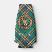 Clan MacFarlane Crest over de oude jacht Tartan Flesjeskoeler (Voorkant)