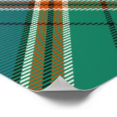 Clan MacFarlane Crest over de oude jacht Tartan Poster (Hoek)