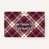 Clan MacFarlane Crest over Jurk Tartan Badge (Achterkant)