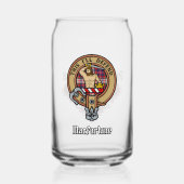 Clan MacFarlane Crest over Jurk Tartan Blikvorm Glas (Voorkant)