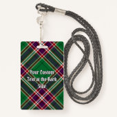 Clan MacFarlane Crest over moderne jacht Tartan Badge (Achterkant met draagriem)