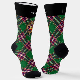 Clan MacFarlane Crest over moderne jacht Tartan Sokken