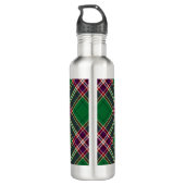 Clan MacFarlane Crest over moderne jacht Tartan Waterfles (Achterkant)