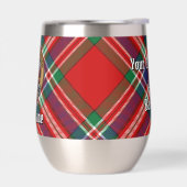 Clan MacFarlane Crest over Rode Tartan (Links)