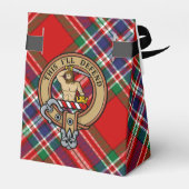 Clan MacFarlane Crest over Rode Tartan Bedankdoosjes (Achterkant)