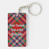 Clan MacFarlane Crest over Rode Tartan Sleutelhanger (achterkant)