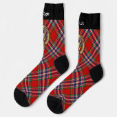Clan MacFarlane Crest over Rode Tartan Sokken (Links)