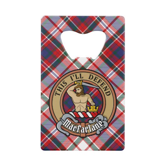 Clan MacFarlane Crest sur le tatan de robe (Devant)