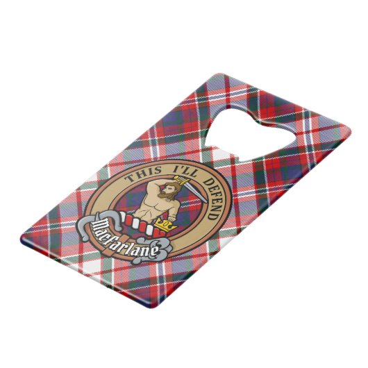 Clan MacFarlane Crest sur le tatan de robe (Devant Angle)