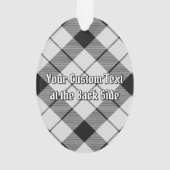 Clan MacFarlane Crest sur tarte noir et blanc (dos)