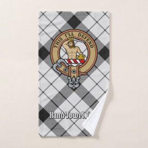Clan MacFarlane Crest sur tarte noir et blanc