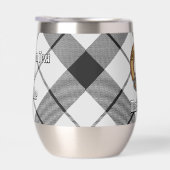 Clan MacFarlane Crest sur tarte noir et blanc (Droite)