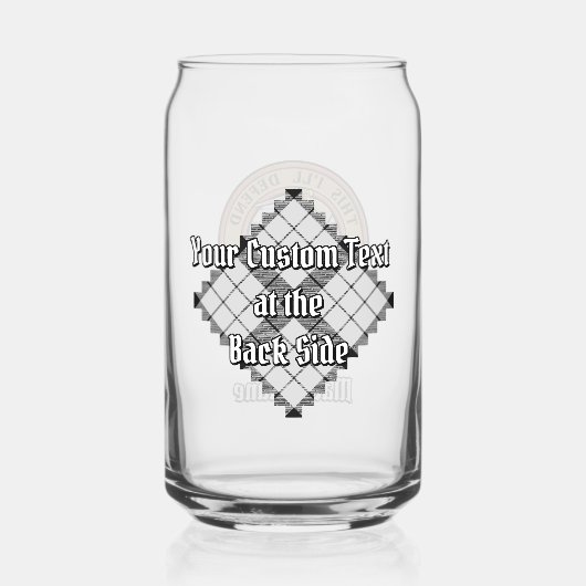 Clan MacFarlane Crest sur tarte noir et blanc (Verso)