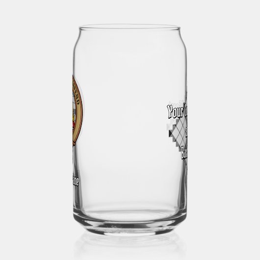 Clan MacFarlane Crest sur tarte noir et blanc (Gauche)