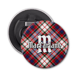 Clan MacFarlane Dress Tartan Button Flesopener