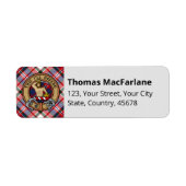 Clan MacFarlane Dress Tartan Etiket (Voorkant)