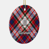 Clan MacFarlane Dress Tartan Keramisch Ornament (Rechts)