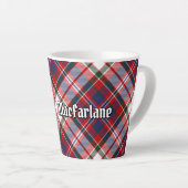 Clan MacFarlane Dress Tartan Latte Mok (Rechterhoek)