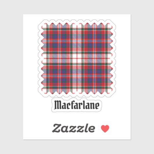 Clan MacFarlane Dress Tartan Sticker (Vel)