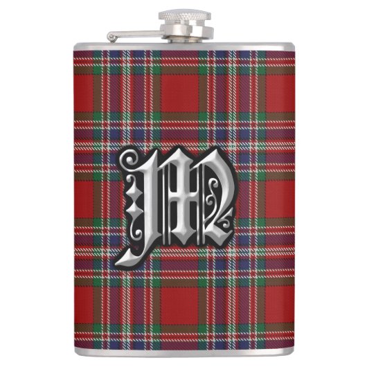 Clan MacFarlane McFarland Tartan Flask Heupfles (Voorkant)