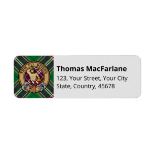 Clan MacFarlane Moderne Jacht Tartan Etiket