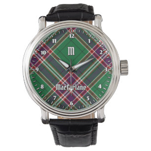 Clan MacFarlane Moderne Jacht Tartan Horloge