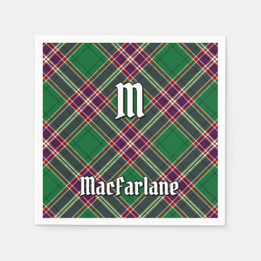Clan MacFarlane Moderne Jacht Tartan Servet (Voorkant)