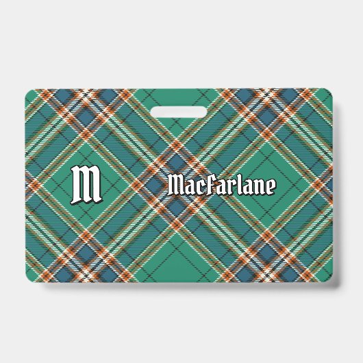 Clan MacFarlane Oude Jacht Tartan Badge (Front)