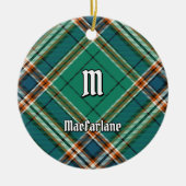 Clan MacFarlane Oude Jacht Tartan Keramisch Ornament (Voorkant)