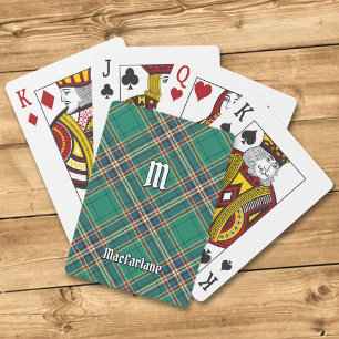 Clan MacFarlane Oude Jacht Tartan Pokerkaarten