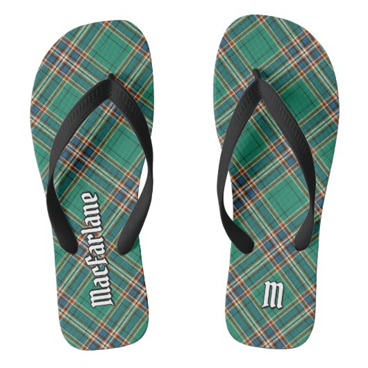 Clan MacFarlane Oude Jacht Tartan Teenslippers (Voetbed)