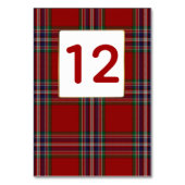Clan MacFarlane Plaid Mariage Numéro de table (Dos)