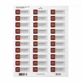 Clan MacFarlane Red Tartan Etiket (Full Sheet)