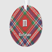 Clan MacFarlane Red Tartan Ornament (voorkant)