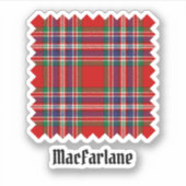 Clan MacFarlane Red Tartan Sticker (Voorkant)