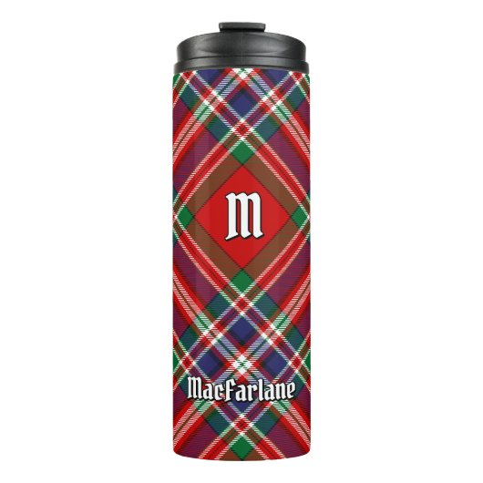 Clan MacFarlane Red Tartan Thermosbeker (Voorkant)