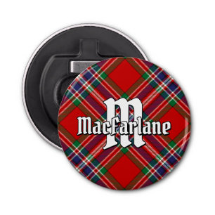 Clan MacFarlane Tartan Button Flesopener