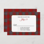 Clan MacFarlane Tartan Carte RSVP de mariage (Devant / Derrière)